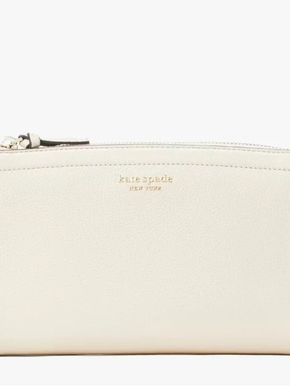 Kate Spade New York Knott Small Leather Crossbody Bag in Milk Glass Cream
